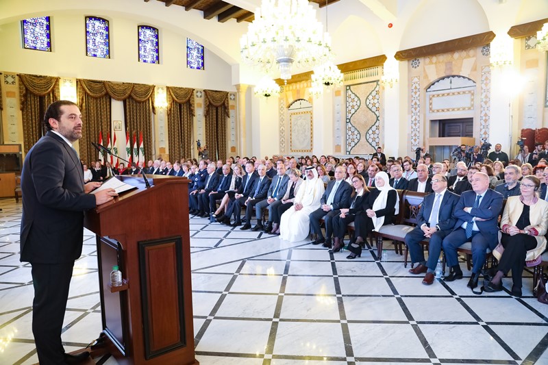 الحريري في حفل اطلاق نتائج التعداد العام للفلسطينيين في لبنان: 174.422 فردا علينا واجبات تجاههم