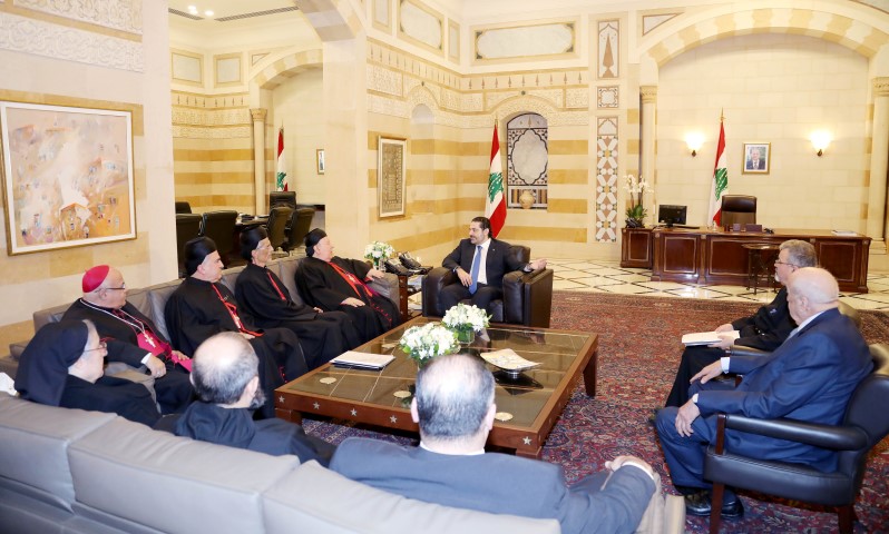 الرئيس سعد الحريري استقبل المطران بولس مطر وعائلة مفتي راشيا الراحل العلامة الشيخ أحمد اللدن