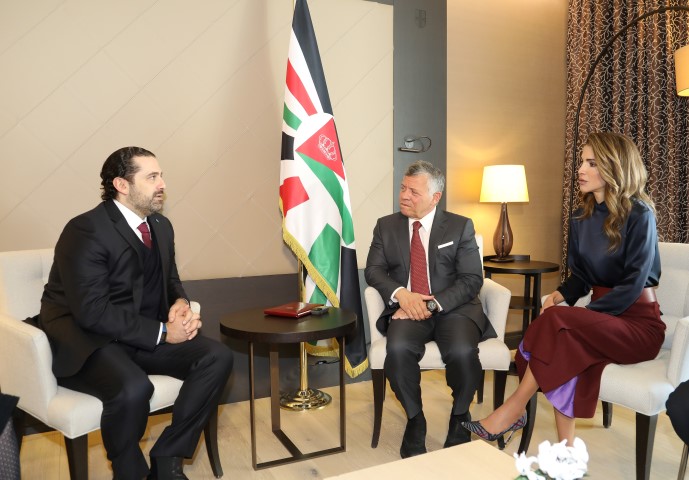 الرئيس سعد الحريري التقى في دافوس العاهل الأردني ولاغارد