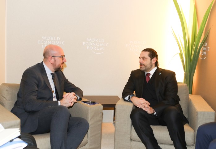 الرئيس سعد الحريري التقى في دافوس رئيس الوزراء البلجيكي ورئيسة وزراء النروج