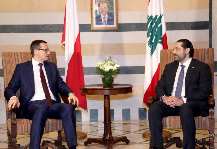 الرئيس سعد الحريري أجرى محادثات مع نظيره البولندي ماتيوش مورافيتسكي