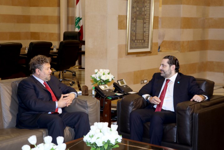 الرئيس سعد الحريري التقى افرام وسفير لبنان في ليبيريا والسفير الفرنسي الملكلف الاعداد والتنسيق لمؤتمر "سيدر"