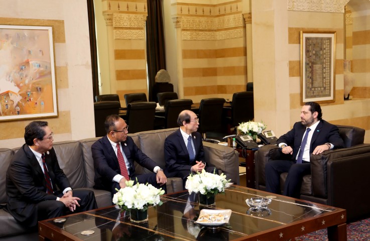 الرئيس سعد الحريري استقبل مبعوث وزير خارجية اليابان ووفدا من مؤسسة فريديريك ايبيرت