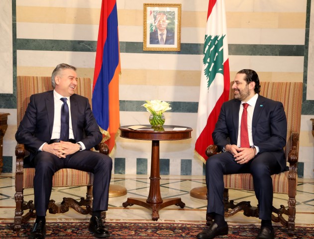 الرئيس سعد الحريري اجرى محادثات مع نظيره الأرميني واستقبل السفير الفرنسي