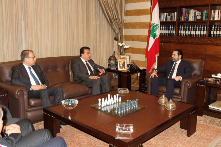 الرئيس سعد الحريري استقبل وزير التعليم العالي والبحث العلمي المصري وشخصيات