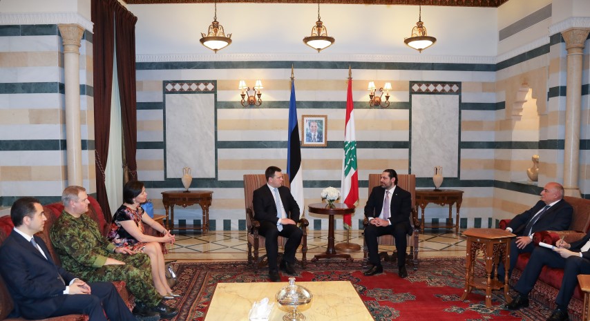الرئيس سعد الحريري استقبل رئيس وزراء استونيا