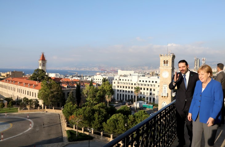 الرئيس سعد الحريري يجري محادثات مع المستشارة الألمانية