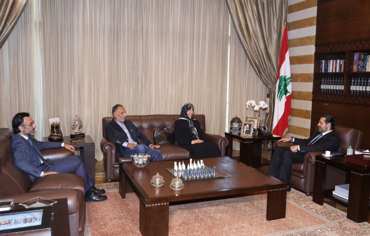 الرئيس سعد الحريري استقبل وزير الصحة غسان حاصباني والسيدة رباب الصدر