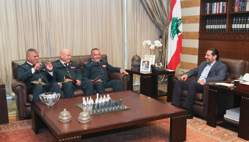 الرئيس سعد الحريري استقبل  النائب السابق يحيى شمص ووفدا من قيادة الجيش