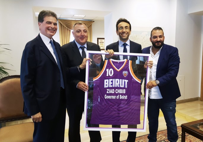 المحافظ شبيب التقى وفدين من نادي بيروت لكرة السلة والمجلس الارثوذكسي اللبناني