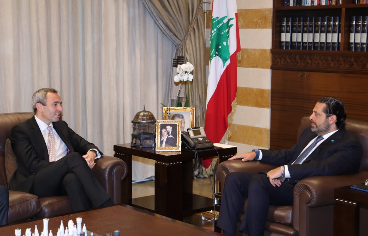 الرئيس سعد الحريري عرض الاوضاع مع فرعون والسفيرين الاميركي والبريطاني وابو فاعور