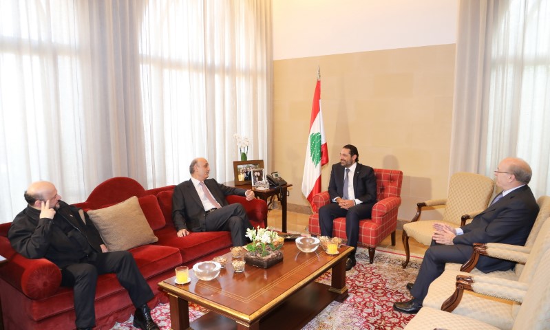 الرئيس سعد الحريري استقبل رئيس حزب القوات اللبنانية ومدير البنك الدولي