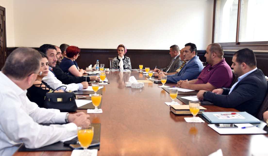 السيدة رنده عاصي بري إستقبلت في عين التينة وفداً من المركز اللبناني للأعمال المتعلقة بالإلغام