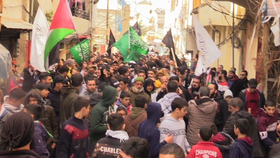 مسيرات شعبية في مخيمي البارد والبداوي ضد صفقة القرن
