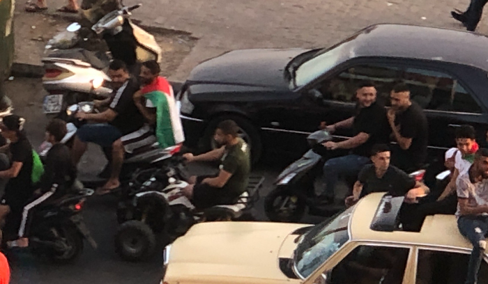 مسيرة أعلام فلسطينية ل "الديمقراطي الشعبي" في صيدا تضامنا مع فلسطين