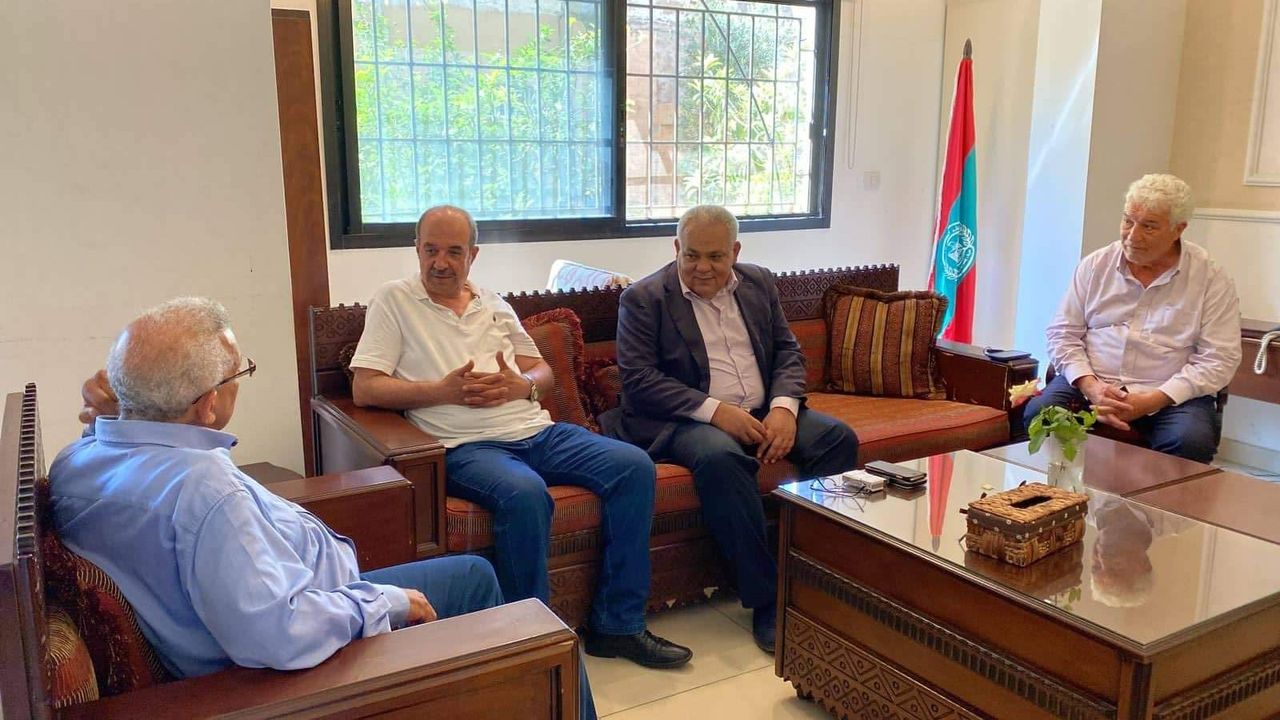أسامة سعد استقبل نائب رئيس الجاليات الفلسطينية في أوروبا السيد عصام فرح