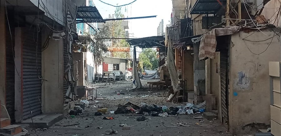 جولة ميدانية في مخيم عين الحلوة: الرصاص الفارغ يملأ الشوارع وبعض القنابل والقذائف التي لم تنفجر بعد