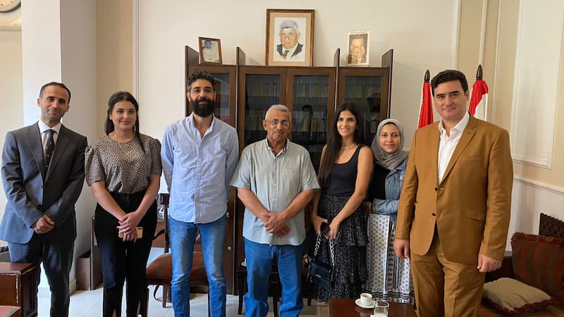 أسامة سعد التقى وفدا من تجمع الإعلاميين الفلسطينيين في لبنان