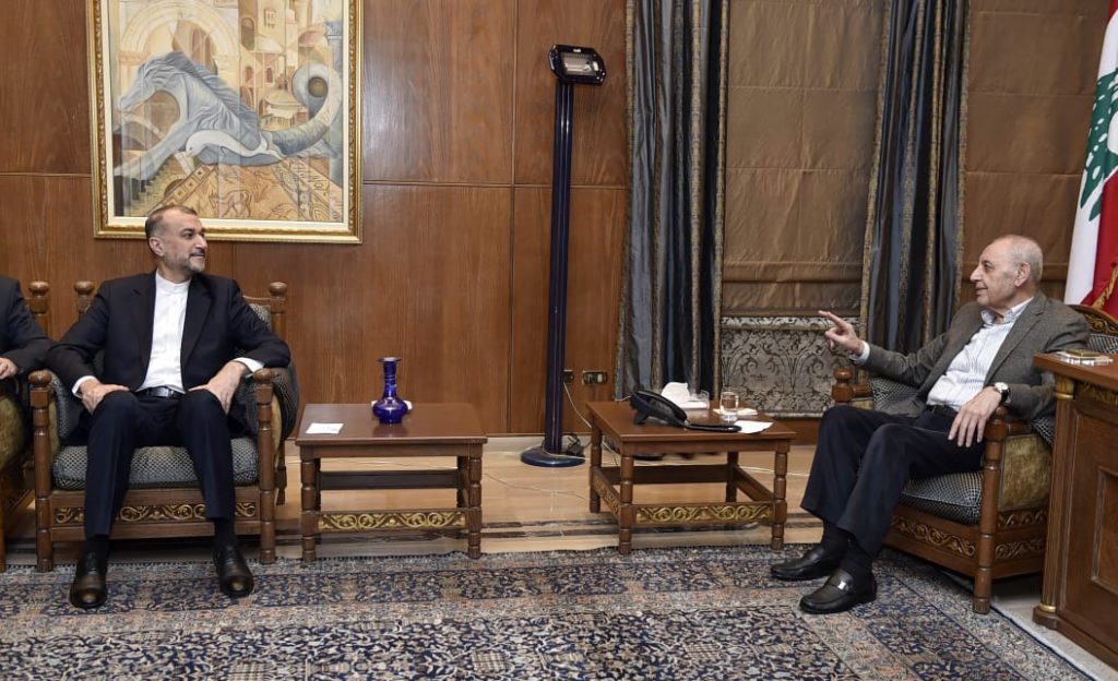 الرئيس بري تابع الأوضاع العامة في لبنان والمنطقة خلال لقائه وزير الخارجية الإيراني واستقبل نائب رئيس مجلس النواب وحاكم مصرف لبنان بالإنابة