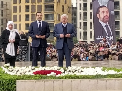 بالصور والفيديو: الرئيس سعد الحريري من أمام ضريح والده الشهيد: 'نبض البلد هون فحافظوا عليه وكل شي بوقته حلو'
