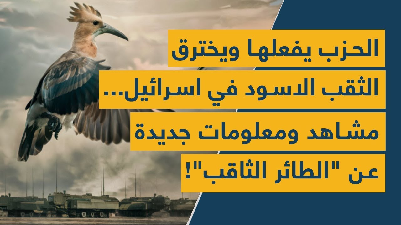 الحزب يفعلها ويخترق الثقب الاسود في اسرائيل... مشاهد ومعلومات جديدة عن "الطائر الثاقب"!