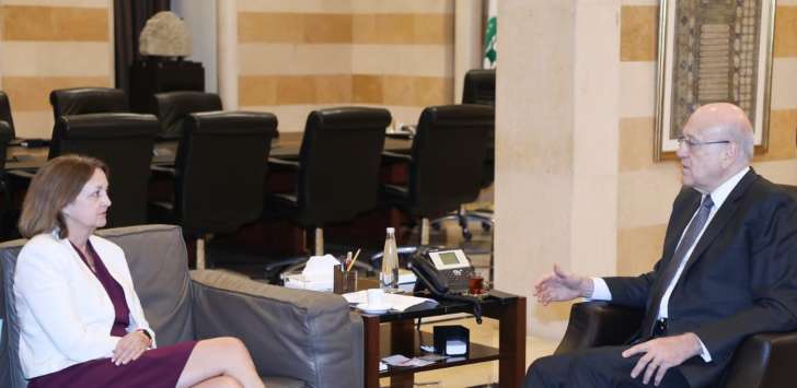 الرئيس ميقاتي يستقبل السفيرة الأميركية في لبنان ليزا جونسون