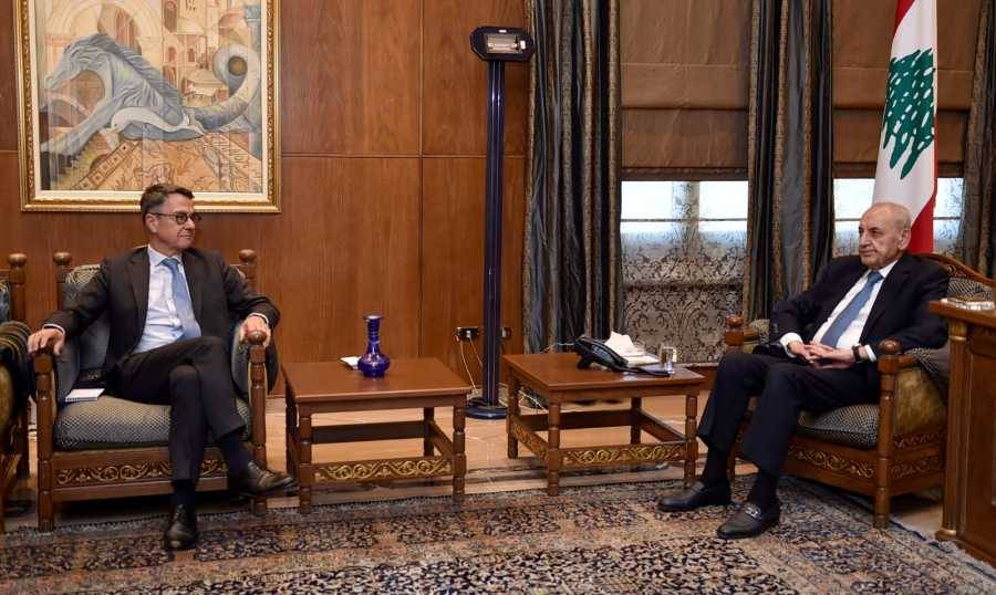 بري يستقبل لازارو ووزير الداخلية