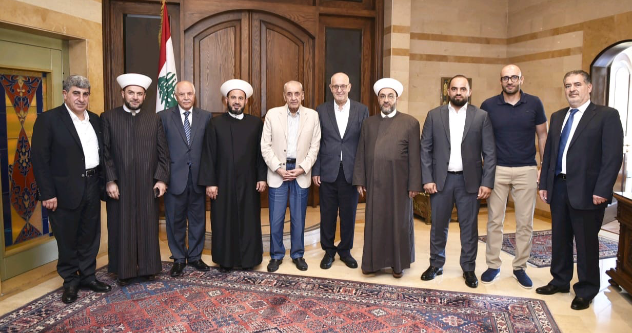 بري استقبل مفتي زحلة والبقاع مع وفد علمائي وفاعليات من المنطقة