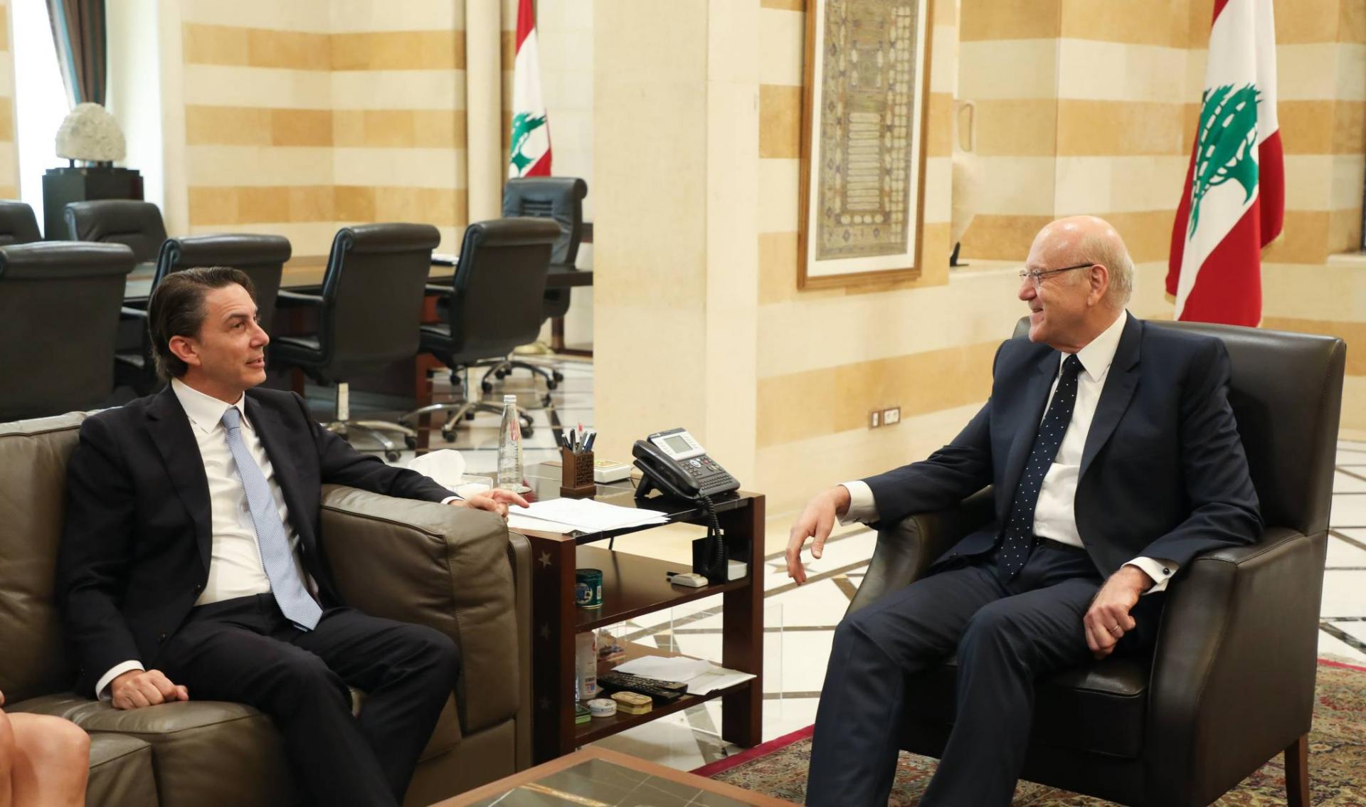 من السرايا: ميقاتي يدعو للضغط لوقف اعتداءات اسرائيل... وهوكشتاين يؤكد أهمية الحل الديبلوماسي
