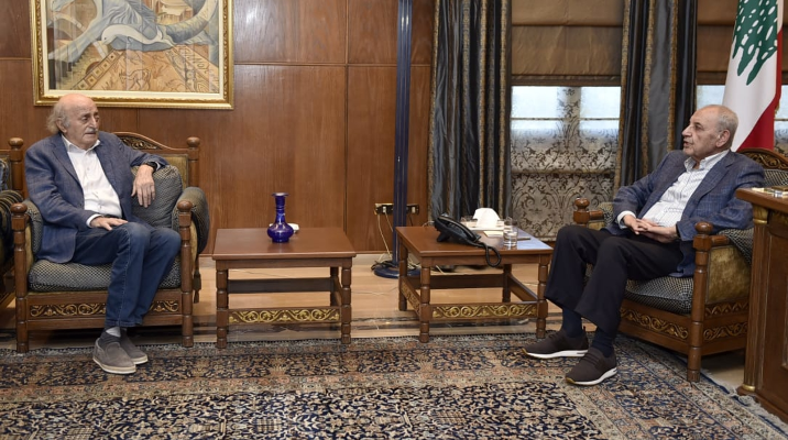 جنبلاط من عين التينة: جئت "في هذه الكارثة الوطنية" لأقدم التعازي بلأهل والمناضلين