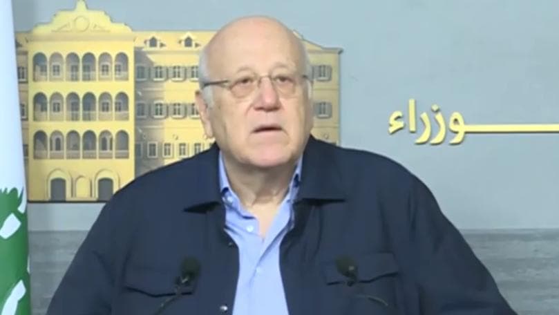 ميقاتي: لا خيار لدينا سوى الدبلوماسية والـ1701 وعدد النازحين قد يصل إلى مليون شخص
