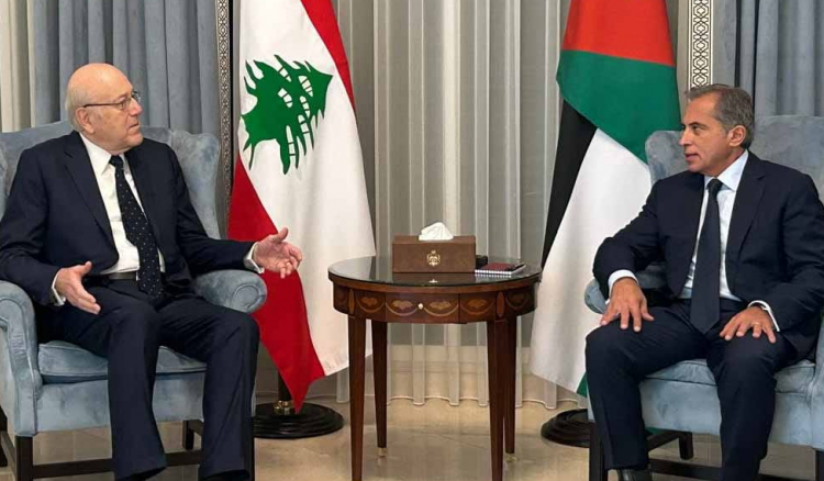 بالفيديو : رئيس الوزراء الاردني يستقبل ميقاتي