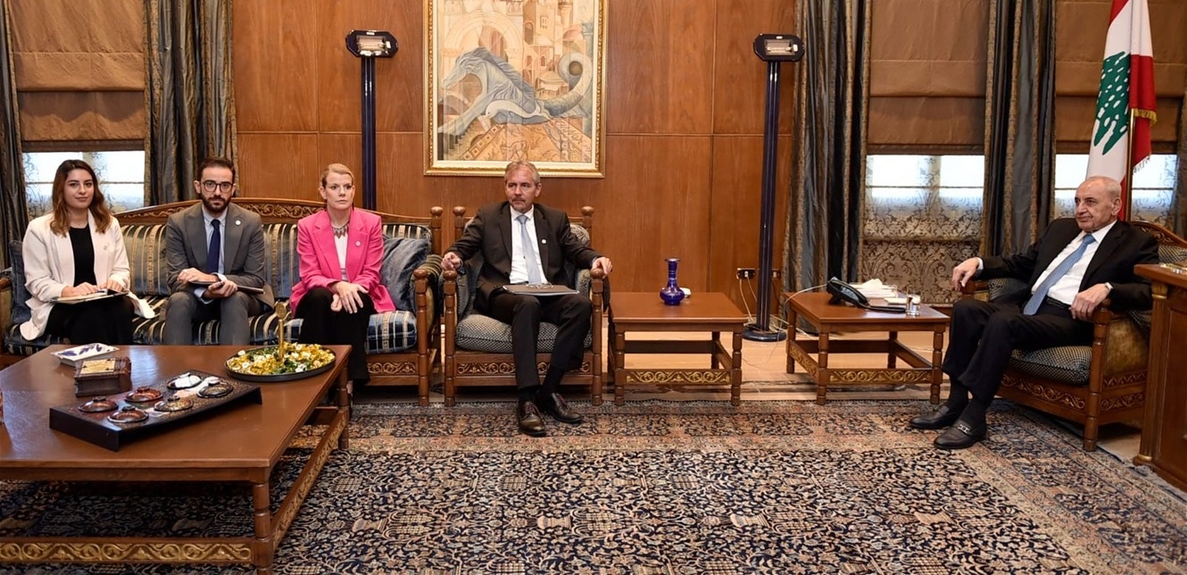بالفيديو : بري عرض مع زواره المستجدات وتابع مع ريزا أزمة النازحين وبرامج عمل الأمم المتحدة