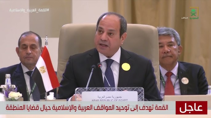 بالفيديو : كلمة الرئيس المصري عبد الفتاح السيسي في القمة العربية والإسلامية غير العادية في الرياض