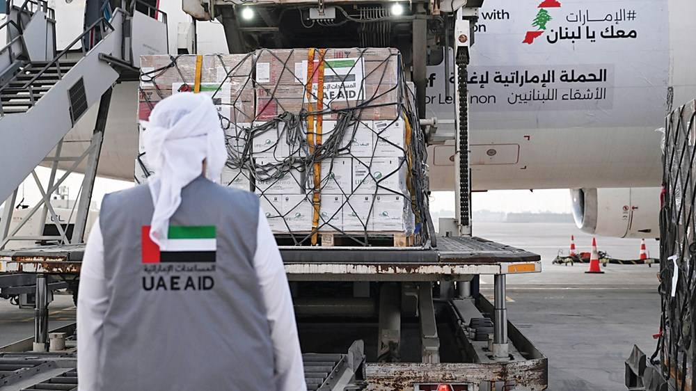 الإمارات تُرسل الطائرة الـ 18 من المساعدات الإغاثية الى لبنان