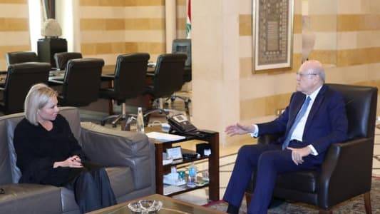 ميقاتي يبحث وبلاسخارت في مناقشات مجلس الأمن بشأن لبنان