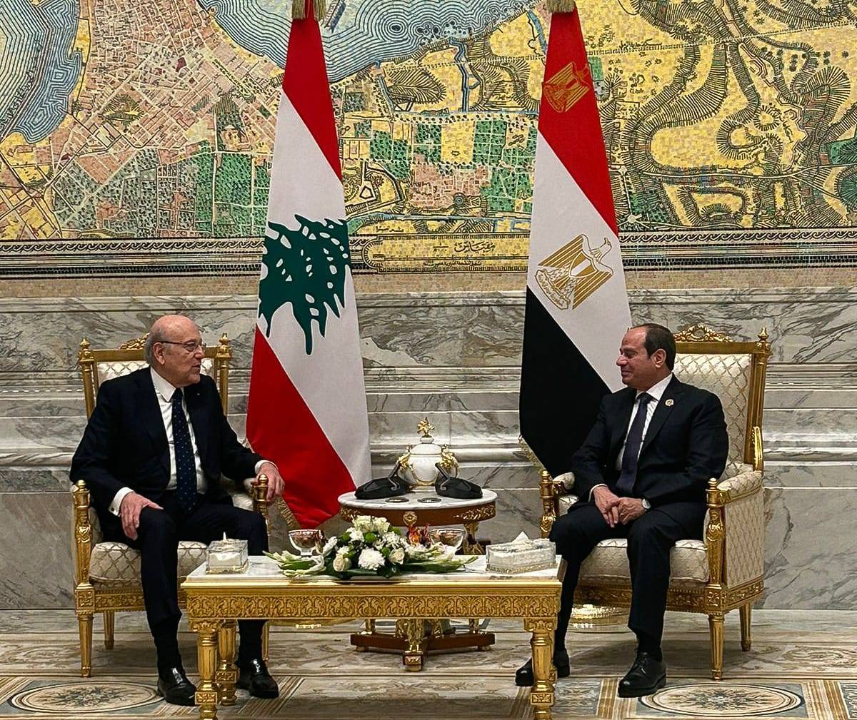 ميقاتي بعد لقائه السيسي: "شكرا" على وقوفكم الدائم إلى جانب لبنان