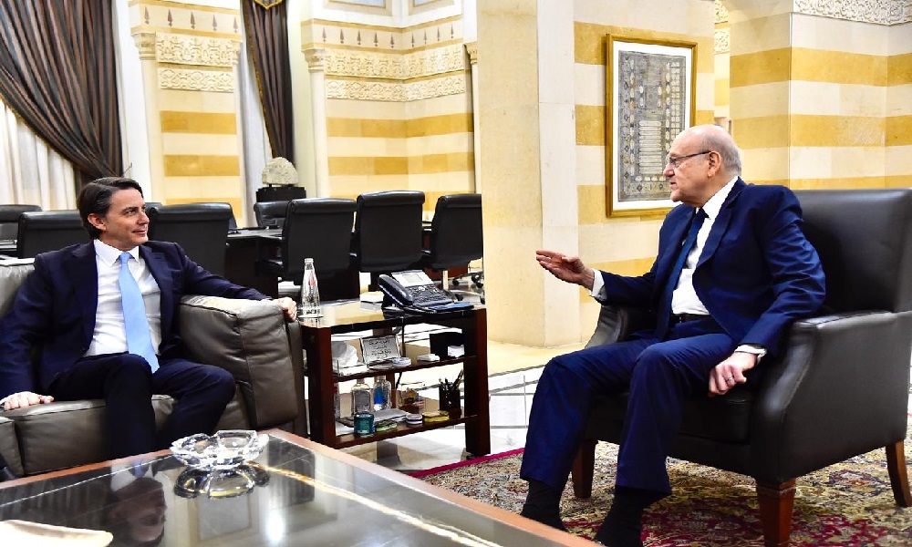 ميقاتي: لوضع جدول زمني واضح لاتمام الانسحاب الاسرائيلي