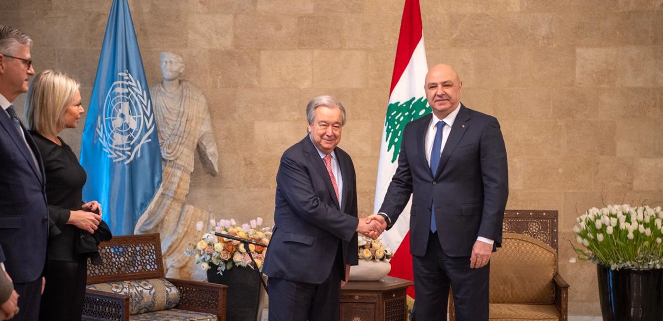 بالفيديو : غوتيريش: هناك فرصة لإعادة بسط سلطة الدولة في لبنان