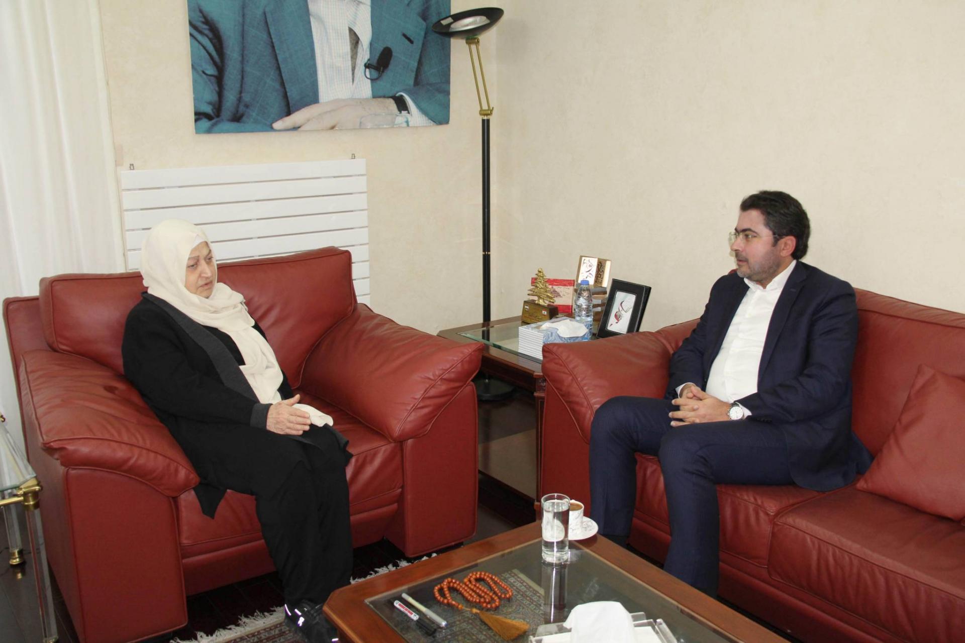 بهية الحريري التقت خوري وقرانوح ولجنة "الفوار-صيدا" واطلعت من حشيشو على سير التحضيرات لذكرى 14 شباط