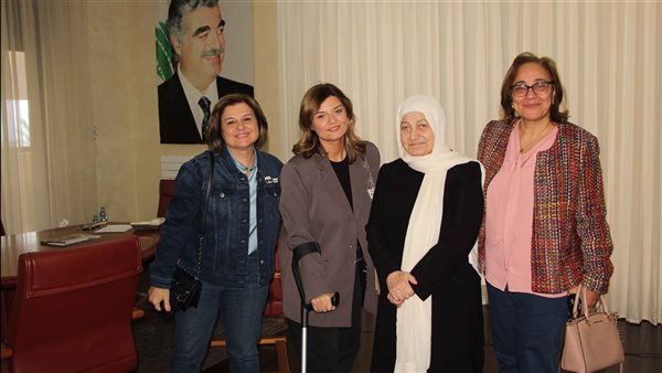 بهية الحريري استقبلت مزيّن صباغ ووفد "Up.Handi.Cup" لدعم الأشخاص ذوي الإحتياجات الخاصة