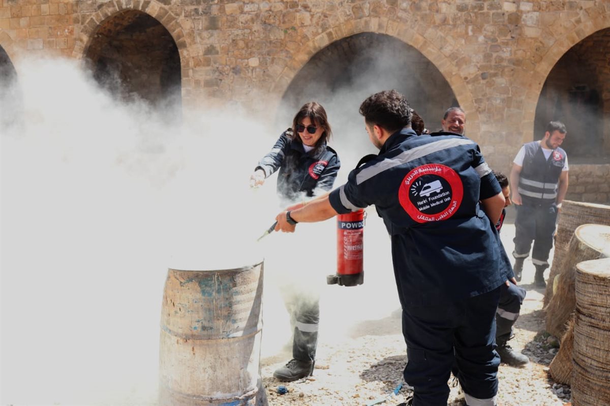 مناورة مشتركة للجهاز الطبي المتنقل في مؤسسة الحريري والدفاع المدني اللبناني &ndash; مركز صيدا الإقليمي