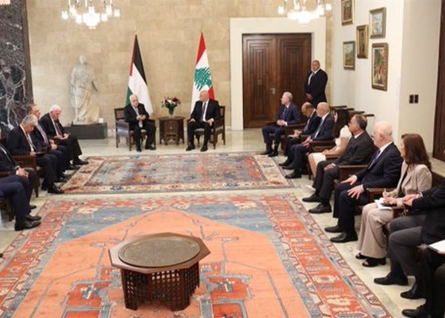 بيان لبناني&ndash;فلسطيني مشترك عقب لقاء عون وعباس: تأكيد على حق العودة وسيادة الدولة والالتزام بالأمن والاستقرار