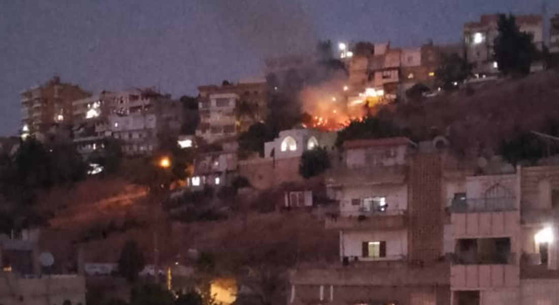 حريق كبير في حارة صيدا