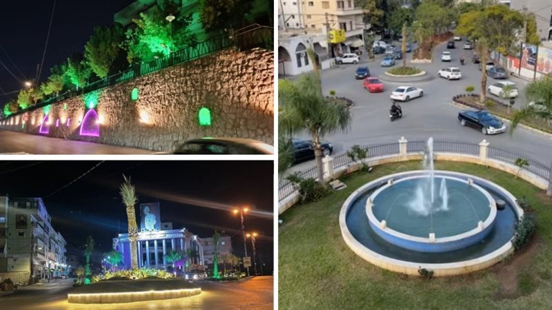 بلدية حارة صيدا تعيد تأهيل المستديرات بجهود رئيسها مصطفى الزين