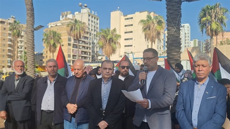 بلدية صيدا ممثلة بالمهندس بشاشة شاركت في وقفة تضامنية في اليوم العالمي للتضامن مع الشعب الفلسطيني