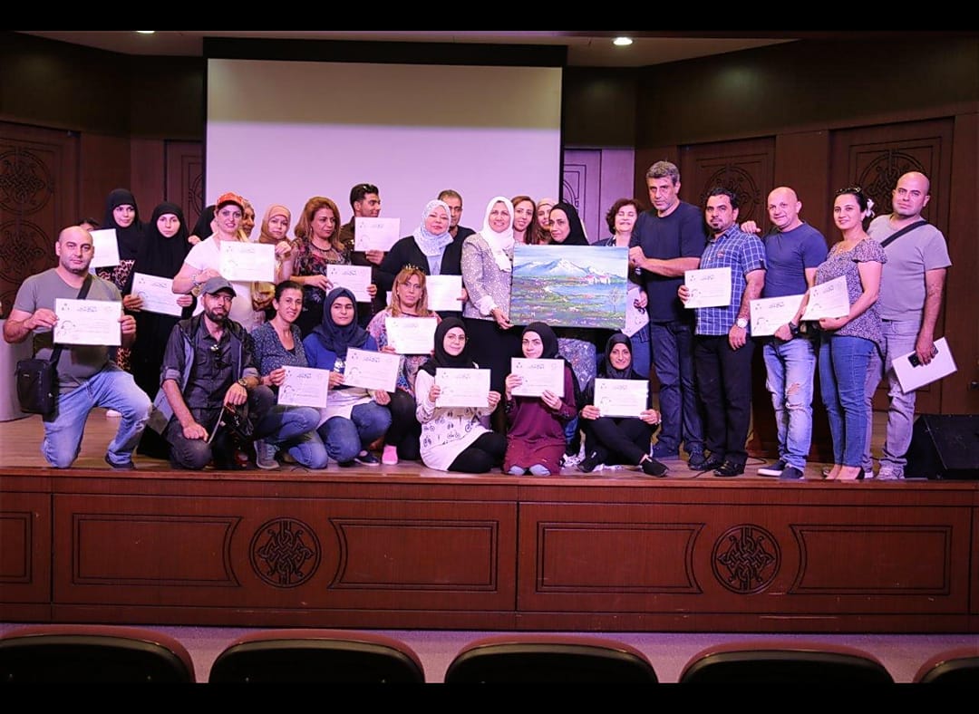 مجمع نبيه بري لتأهيل المعوقين استضاف سمبوزيوم رسم ضمن مهرجان الإبداعات الدولية للفنانين العرب