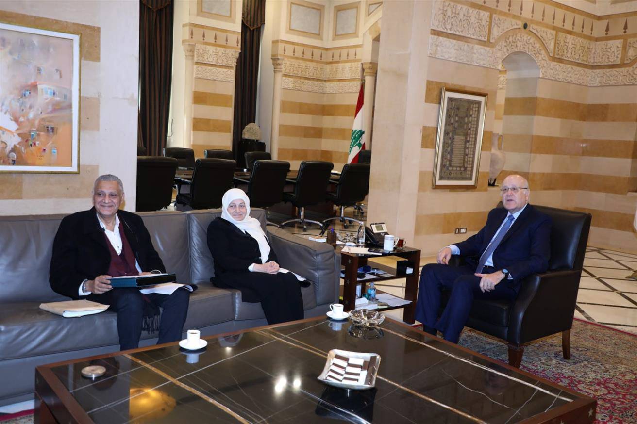 ميقاتي التقى بهية الحريري ورئيس بلدية صيدا .. بديع : أزمة النفايات على طريق الحل