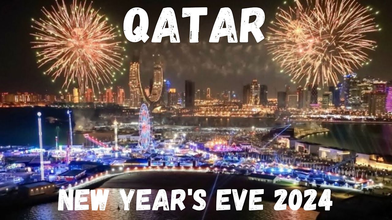 بالفيديو : New Year 2024 celebration at Lusail Boulevard | Doha Qatar