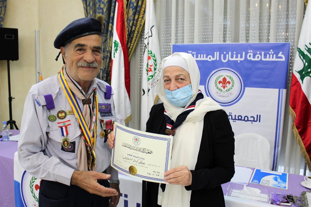 بهية الحريري تنعي القائد الكشفي مصطفى كمال شعراوي اتخذ شعار الكشفية " كن مستعداً " نمط حياة